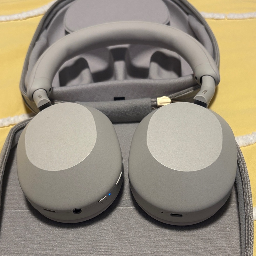Gray Sony Wireless Over-Ear Headphones